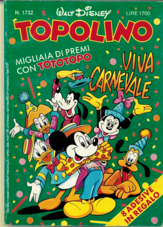 Topolino - n. 1732   - 5 Febbraio 1989