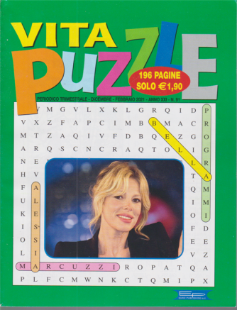 Vita Puzzle - n. 91 -Alessia Marcuzzi -  trimestrale - dicembre - febbraio 2021 - 196 pagine