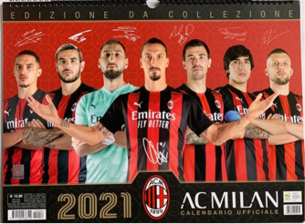 Calendario ufficiale 2021 Milan orizontale -  cm 43 x 33 con spirale 
