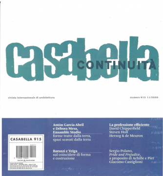 Casabella continuità - mensile n. 915 Novembre 2020