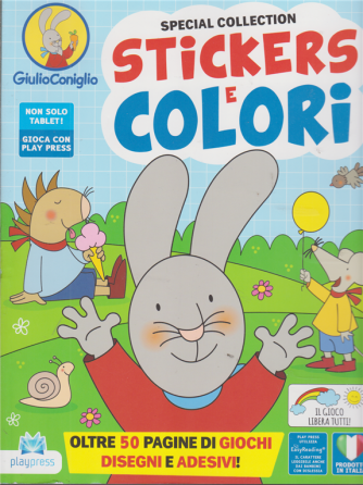 Giulio Coniglio stickers e colori - n. 10 - dicembre 2020 - gennaio 2021 - bimestrale