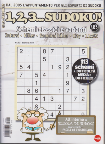 1,2,3 Sudoku! - n. 183 - mensile - 20/11/2020 - 