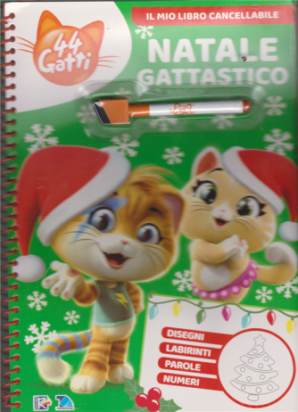Coloring Book - 44 Gatti - Il mio libro cancellabile - Natale gattastico - n. 2 - bimestrale - 30/11/2020 - con spirale