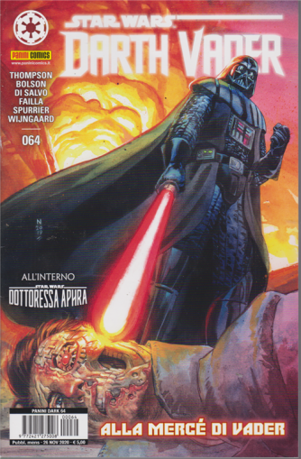 Panini Dark -Star wars -  Darth Vader n. 64 -Alla mercè di Vader -  mensile - 26 novembre 2020