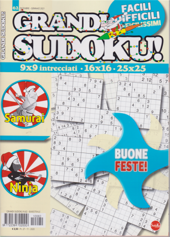 Grandi Sudoku - n. 62 - dicembre - gennaio 2021 - bimestrale