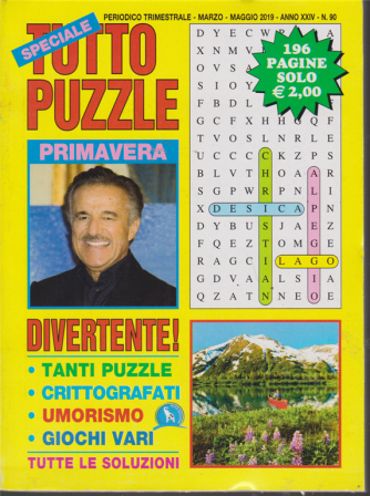 Speciale Tutto Puzzle Primavera  - n. 90 - trimestrale - marzo - maggio 2019 - 196 pagine