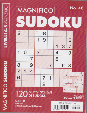 Magnifico Sudoku - n. 48 - bimestrale - livelli 4-5 avanzato - 