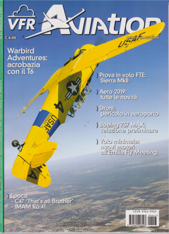 Vfr Aviation - n. 47 - maggio 2019 - mensile