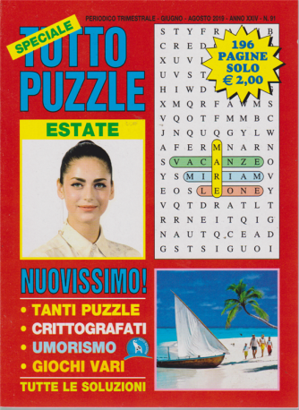 Speciale Tutto Puzzle estate - n. 91 - trimestrale - giugno - agosto 2019 - 196 pagine
