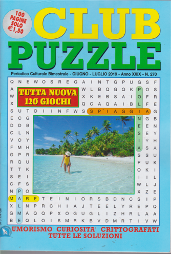 Club Puzzle - n. 270 - bimestrale - giugno - luglio 2019 - 100 pagine - 120 giochi