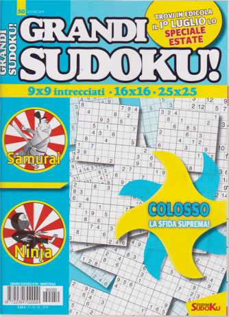 Grandi Sudoku - n. 50 - giugno 2019 - bimestrale - 