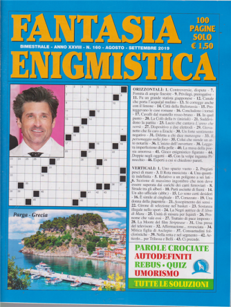 Fantasia Enigmistica - n. 160 - bimestrale - agosto - settembre 2019 - 100 pagine