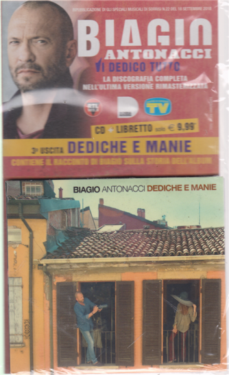 Gli speciali musicali di Sorrisi - n. 22 - Biagio Antonacci - terza uscita - Dediche e manie - cd + libretto - settimanale - 12/7/2019