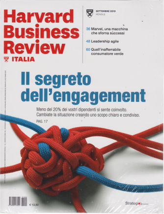 Harward Business Review Italia + L'Eccellenza nella Customer Experience - n. 9 - settembre 2019 - 2 riviste