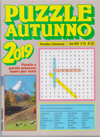 Puzzle autunno 2019 - n. 103 - trimestrale - ottobre - dicembre 2019