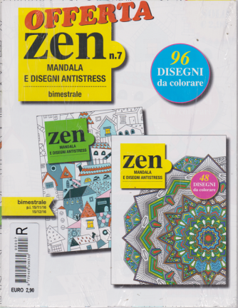 Offerta Zen Mandala e disegni antistress - n. 7 - bimestrale - 15/11/16 - 15/12/16 - 2 riviste