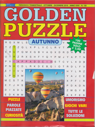 Golden Puzzle - n.132 - trimestrale - ottobre - dicembre 2019 -  autunno - 100 pagine