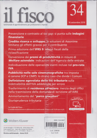Il Fisco - n. 34 - 16 settembre 2019 - settimanale - 2 riviste