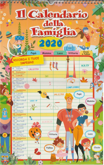 il Calendario della famiglia 2020 - cm. 29x45 con spirale