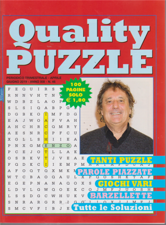 Quality Puzzle - n. 46 - trimestrale - aprile - giugno 2019 - 100 pagine