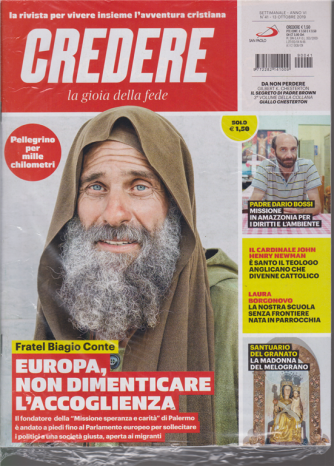 Credere - La Gioia Della Fede - n. 41 - settimanale - 13 ottobre 2019