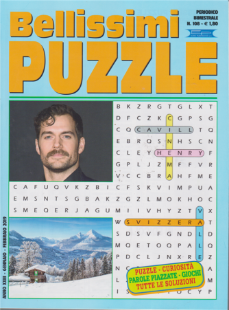 Bellissimi puzzle - bimestrale - n. 108 - gennaio - febbraio 2019