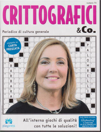 Crittografici & Co. n. 73 - bimestrale - 26/11/2018 - Barbara Palombelli