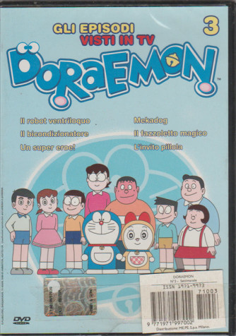 DVD DORAEMON gli episodi visti in TV vol.3  Hobby & Worck