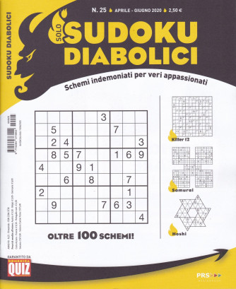 Solo Sudoku Diabolici - n. 25 - aprile - giugno 2020 - trimestrale 
