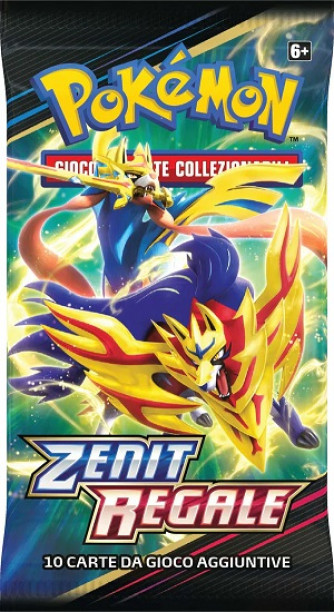 Bustina card Pokémon Zenit Regale (con 10 carte gioco aggiuntive)
