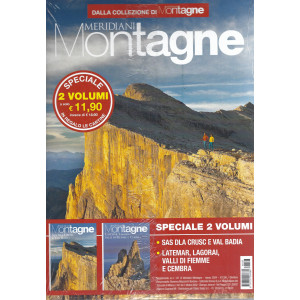 Meridiani Montagne - 2 volumi - n.127- marzo  2024-  Sas dla crusc e Val Badia - Latemar, Lagorai, Valli di Fiemme e Cembra