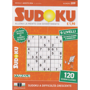 Sudoku - n. 209- mensile -agosto     2024