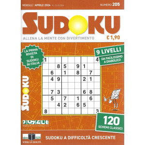 Sudoku - n. 205- mensile -aprile   2024