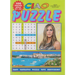 Ciao puzzle - n. 411- mensile -agosto      2024 - 100 pagine