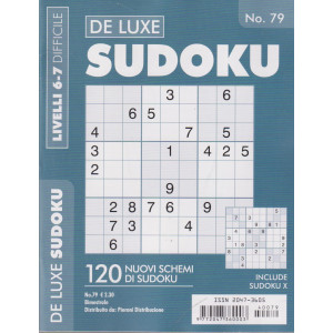 De Luxe Sudoku - n. 79 - livelli 6-7 difficile - bimestrale