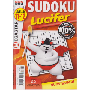Sudoku Lucifer - livello 11-12 - n. 22 - bimestrale -maggio - giugno  2024