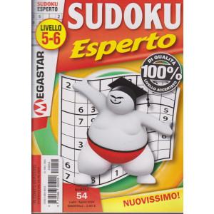 Sudoku Esperto - n. 54 - livello 5-6 - luglio - agosto   2024 - bimestrale