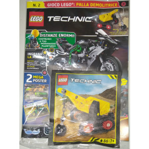LEGO Technic  Magazine - Trimestrale n. 2 Nuova serie + Bustina (set) costr. Palla demolitrice