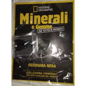 Minerali e Gemme da tutto il mondo - Ossidiana nera -  n. 109 - settimanale