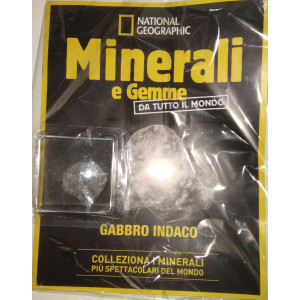Minerali e Gemme da tutto il mondo - Gabbro indaco-  n. 114 - settimanale