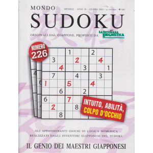 Mondo Sudoku - n. 226 - mensile -giugno     2024