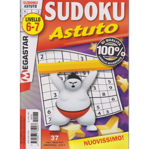 Sudoku Astuto - n. 37 -livello 6-7 -  bimestrale -luglio - agosto     2024