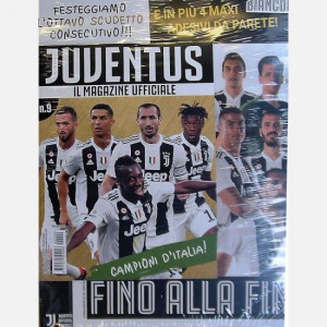 Juventus - Il Magazine Ufficiale Juventus Magazine N. 9 + 4 MAXI adesivi da parete