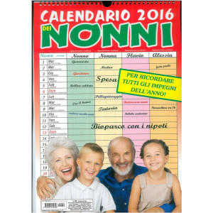 Calendario 2016 dei NONNI - cm 29x42 c/spirale