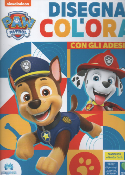 Paw Patrol - Disegna e colora con gli adesivi - n. 9 - febbraio