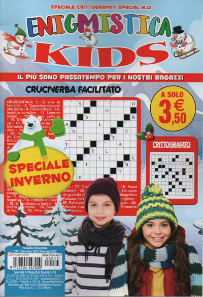 Enigmistica kids -Speciale inverno - n. 13 - bimestrale - dicembre -  gennaio 2023 