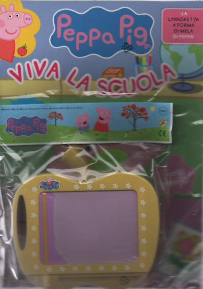 Peppa Pig gioca e colora -Viva la scuola - n. 6 - 21 settembre 2023 -  bimestrale + la lavagnetta a forma di mela di Peppa!