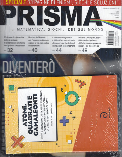 Prisma - n. 38 -febbraio 2022 - mensile +Il libro Atomi, quadrati e  camaleonti - rivista + libro | Italiano EDICOLA SHOP