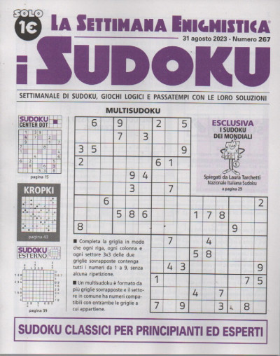 La settimana enigmistica - i sudoku - n.267- 31 agosto 2023 - settimanale