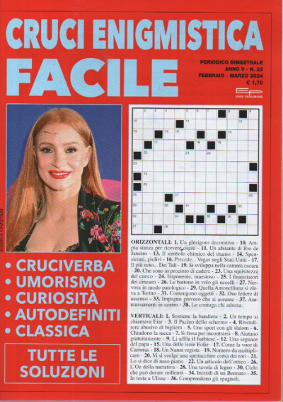 Cruci enigmistica facile - n. 22 -febbraio - marzo 2024- bimestrale